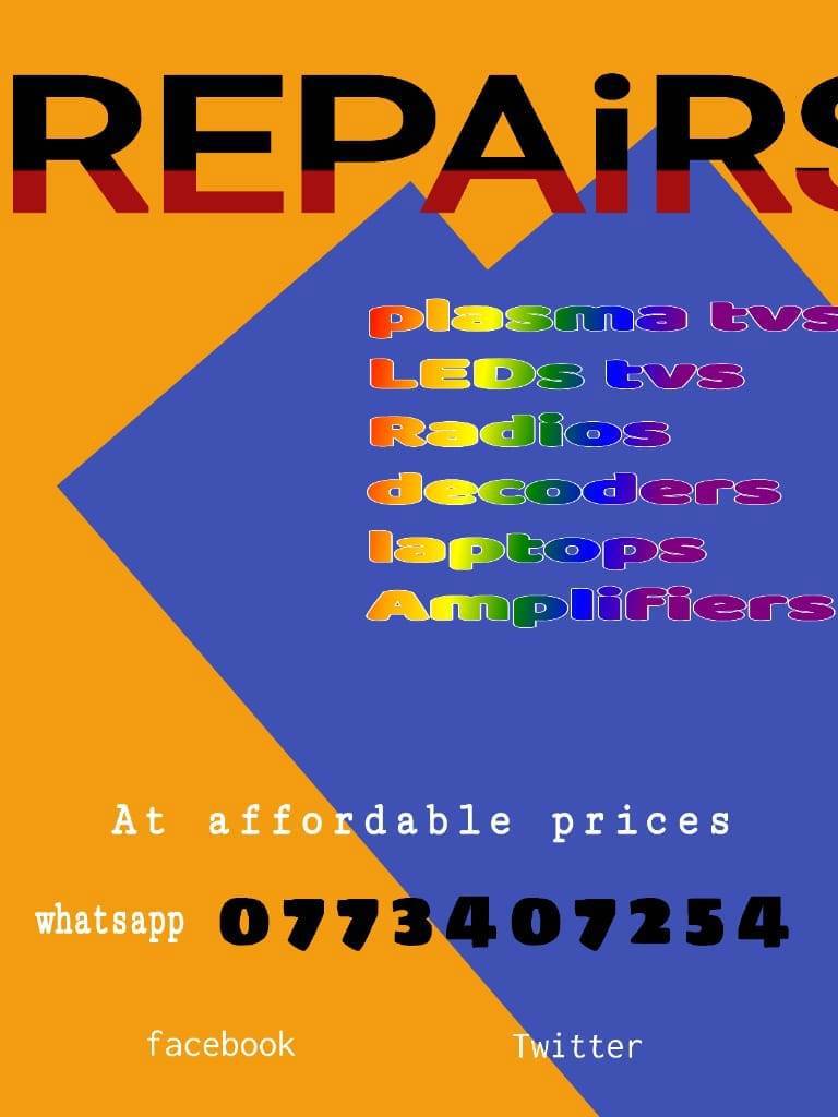 A picture of TV REPAIRS HARARE 0773407254