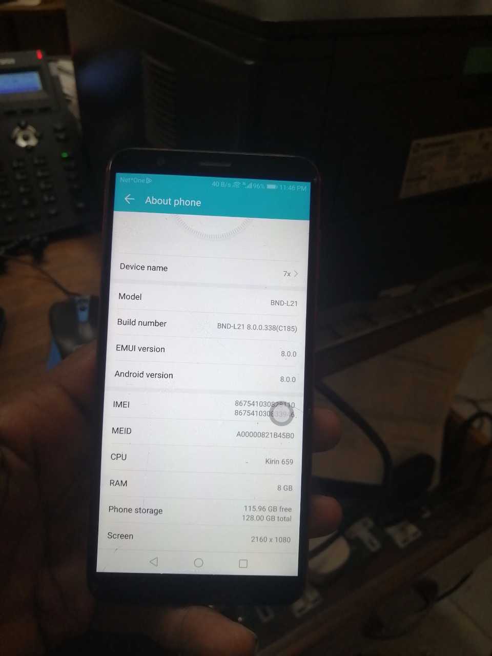 A picture of Huawei Honor 7X