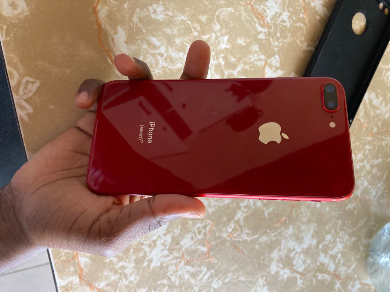A picture of iPhone 8plus Red Edition 