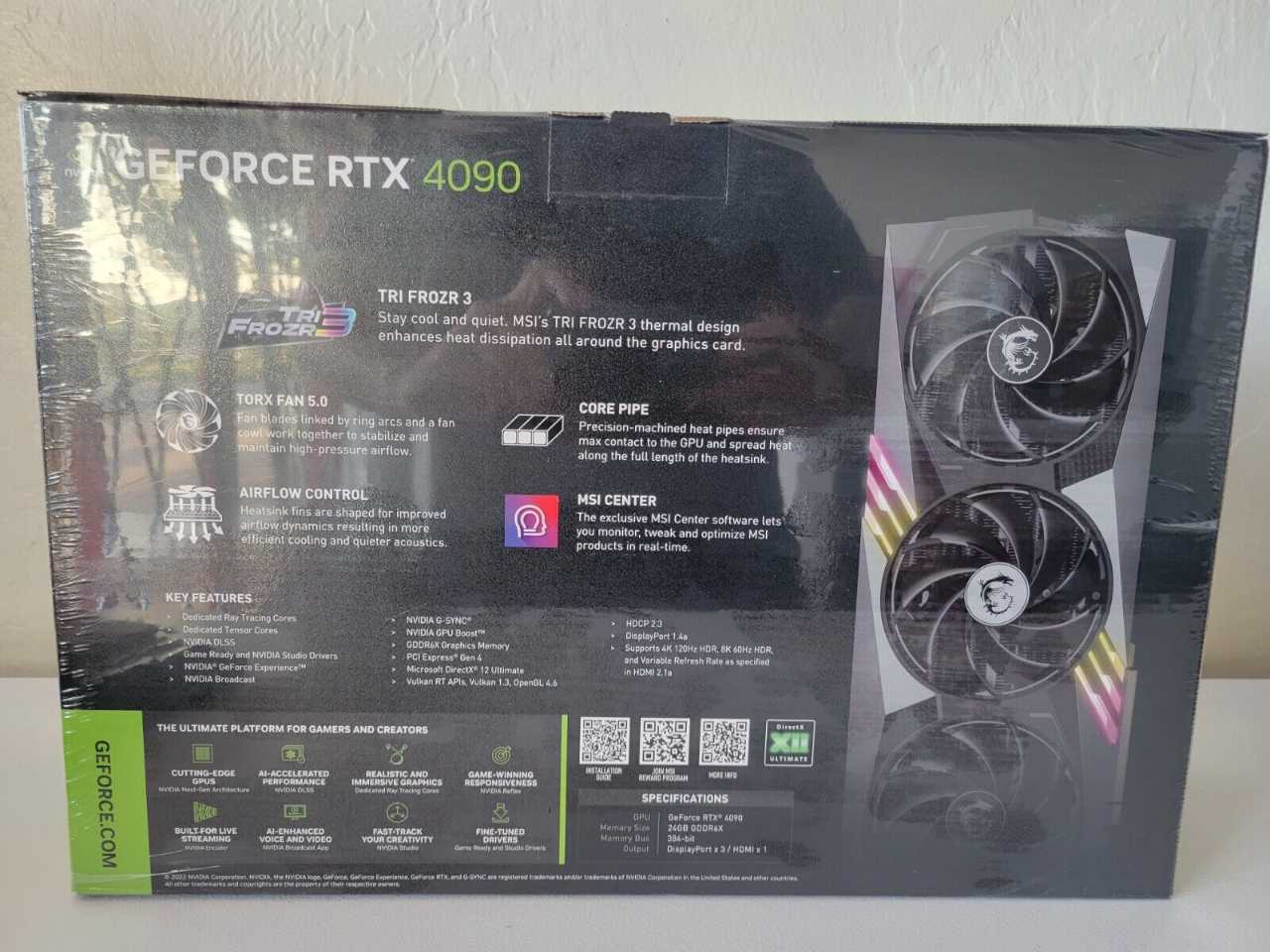 A picture of For Sale MSI GeForce RTX 4090 gaming X TRIO 24GB
