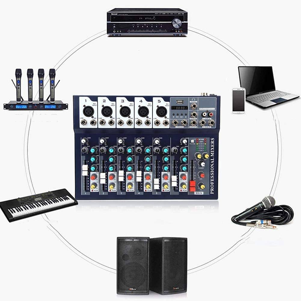 A picture of NEW BOXED 7 CHANNEL BLUETOOTH USB REVERB EFFECT LIVE MIXING