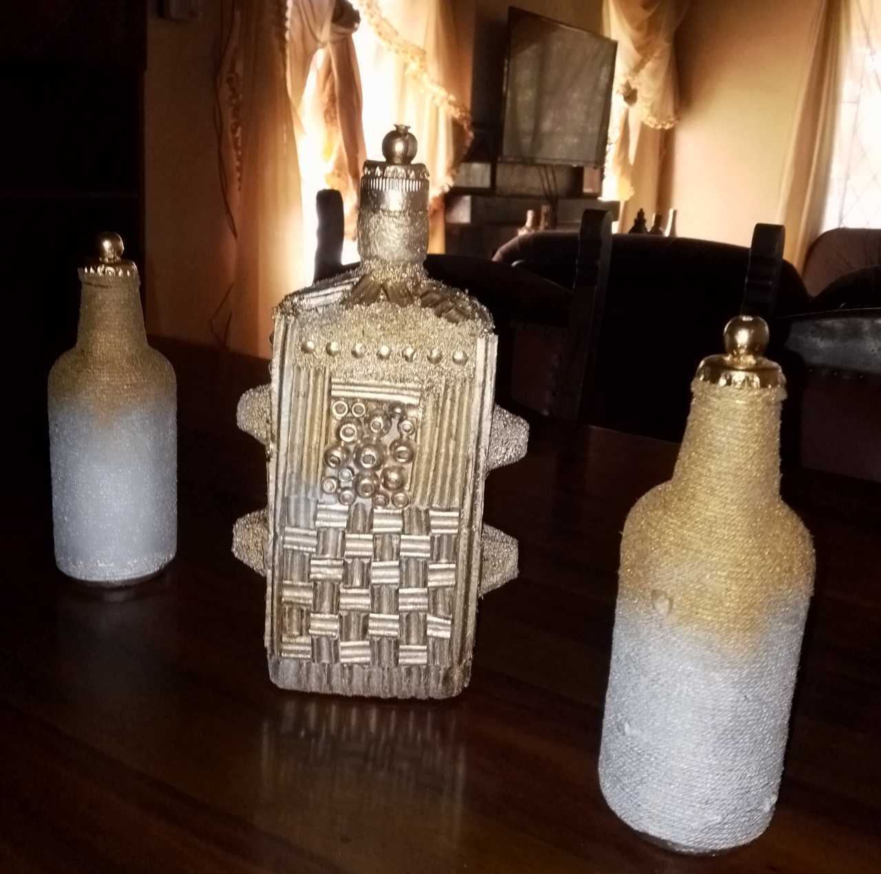 A picture of Hand crafted bottle decor ornaments