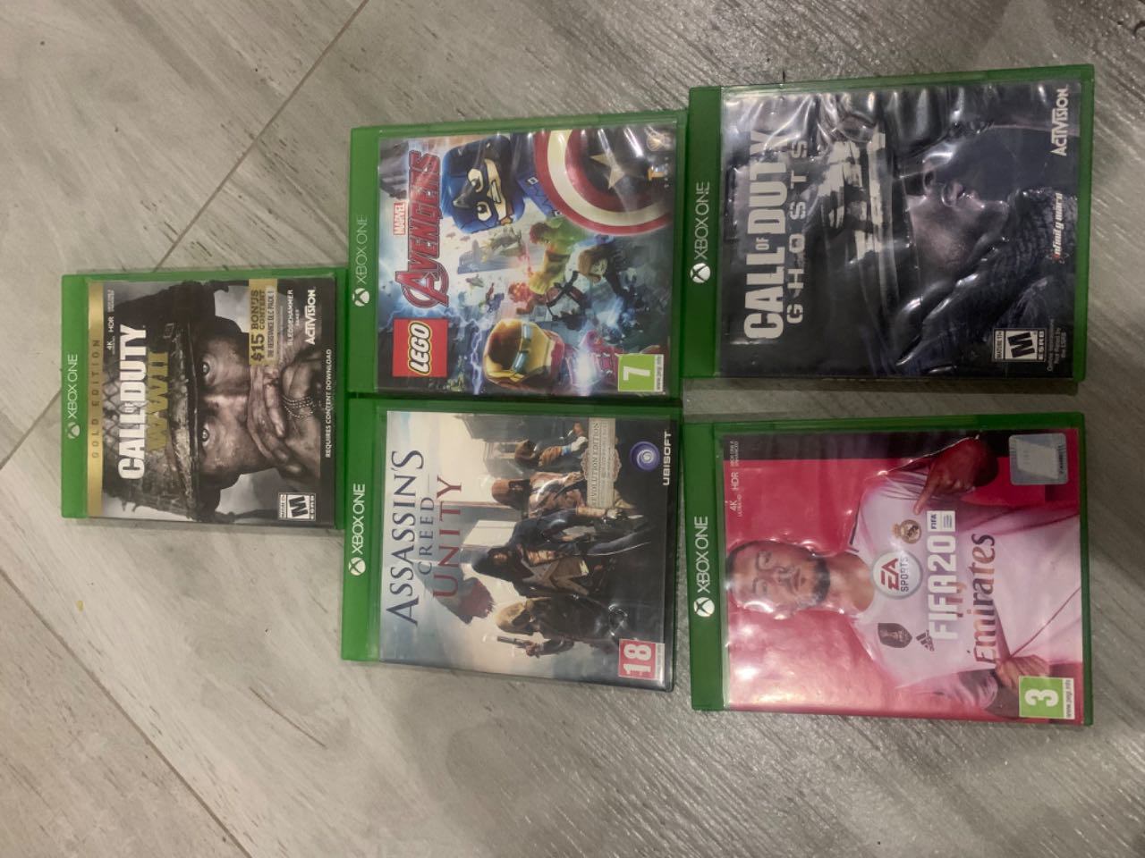 A picture of Xbox one games