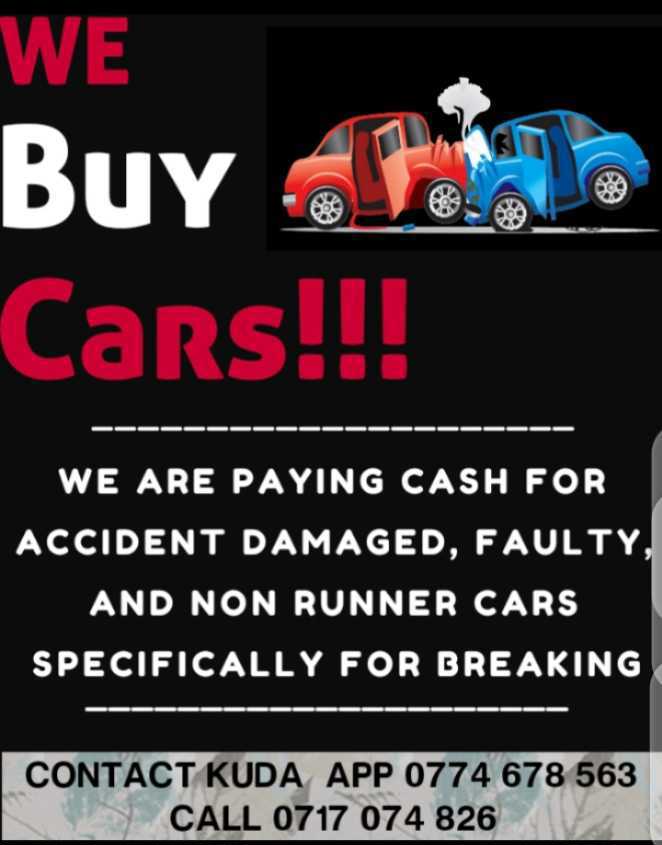 Am looking for Accident Damaged cars and non runner cars for breaking.