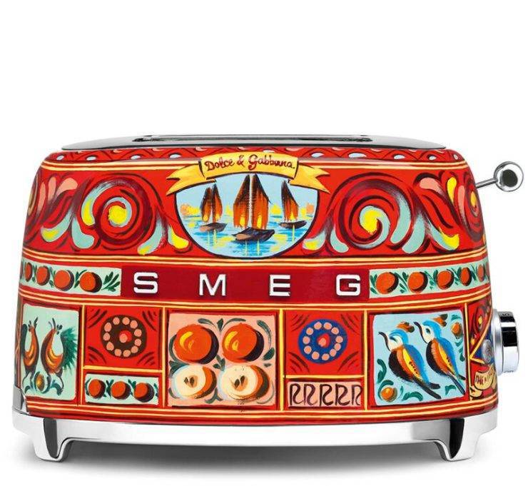 A picture of Smeg TSF01DGSA DOLCE GABBANA 2 SLICE TOASTER